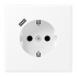 SCHUKO® socket with USB charger, LS 1520-18 C WWM