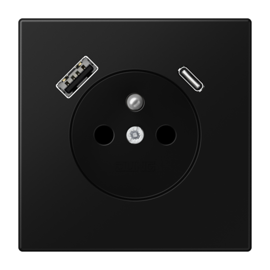 Розетка, франко-бельгийской системы, c USB зарядным устройством, LS 1520 F-15 CA SWM