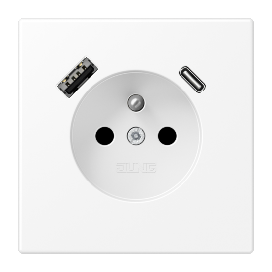 Розетка, франко-бельгийской системы, c USB зарядным устройством, LS 1520 F-15 CA WWM