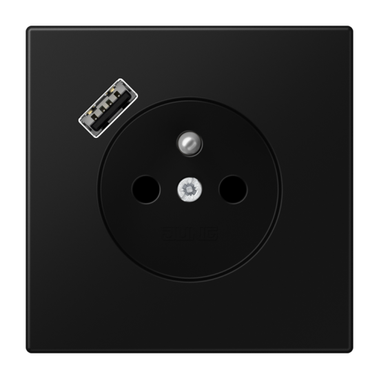 Розетка, франко-бельгийской системы, c USB зарядным устройством, LS 1520 F-18 A SWM