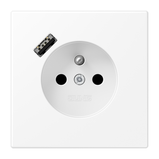 Розетка, франко-бельгийской системы, c USB зарядным устройством, LS 1520 F-18 A WWM