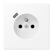 Розетка, франко-бельгийской системы, c USB зарядным устройством, LS 1520 F-18 C WWM