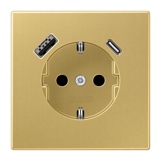 SCHUKO® socket with USB charger, ME 1520-15 CA C-L