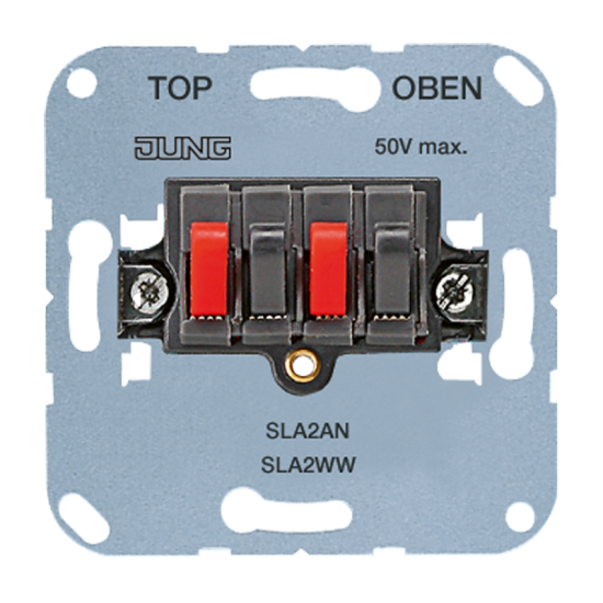 Stereo loudspeaker socket25 V ~, 60 V DC, SLA 2 AN